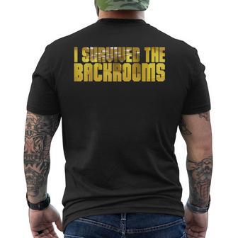 Survived The Backrooms Internet Creepypasta Analog Horror Men's T-shirt Back Print - Thegiftio UK
