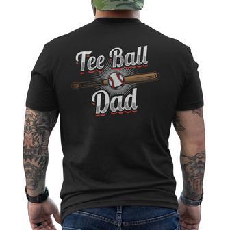 T-Ball Dad Ball Fathers Day Baseball Men's T-shirt Back Print - Thegiftio UK
