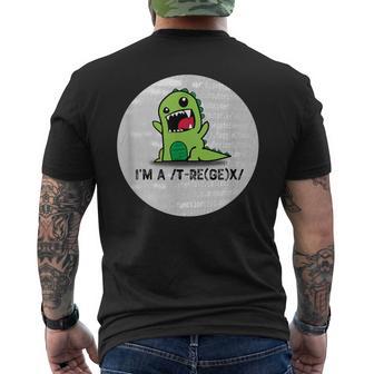 T-Regex Un Dinosaurio T-Rex Que Escribe Regex Camiseta Hombre Estampado Espalda - Regaloses