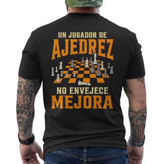 Tablero De Ajedrez Un Jugador De Ajedrez No Envejece Camiseta Hombre Estampado Espalda - Regaloses