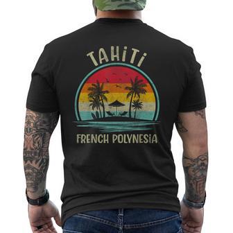 Tahiti Beach French Polynesia Family Summer Vacation Men's T-shirt Back Print - Thegiftio