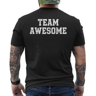 Team Awesome Sports Fan Motivational Squad Men's T-shirt Back Print | Mazezy
