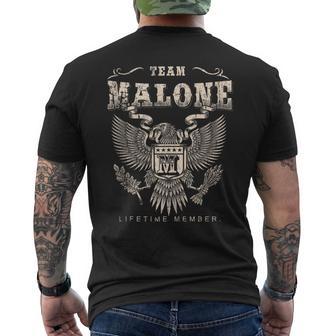 Team Malone Family Name Lifetime Member Men's T-shirt Back Print | Seseable UK