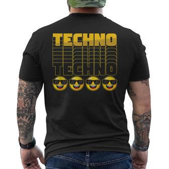 Techno Rave Dj Musique Electro Rave Trance Edm House Fête T-shirt imprimé au dos - Cadeauxyz