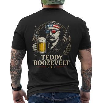 Teddy Boozevelt 4Th July President 26 Independence Day Men's T-shirt Back Print - Thegiftio UK
