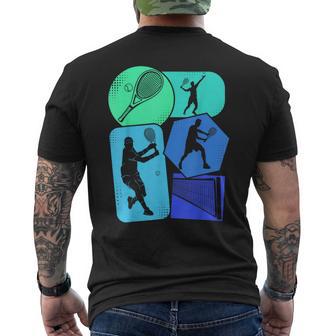 Tennis Tennisspieler Jungen Kinder Herren T-Shirt mit Rückendruck - Seseable