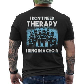 Terapia Coro Musica Canto Cantante Banda Orchestra Regalo T-shirt da uomo con stampa posteriore - Novitaregali