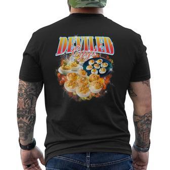 Thanksgiving Deviled Eggs Bootleg 90'S Rap Rock Vintage Men's T-shirt Back Print - Monsterry