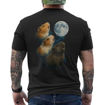 Three Guinea Pigs Howling At The Moon 3 Guinea Pigs Moon Men's T-shirt Back Print - Thegiftio