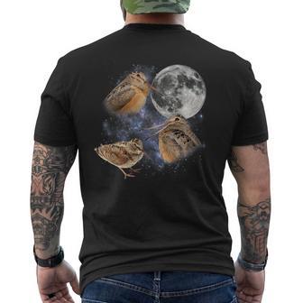 Three Meep Bird American Woodcock Moon Vintage Outfit Men's T-shirt Back Print - Thegiftio UK