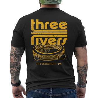 Three Rivers Stadium Pittsburgh Pa Vintage 70S Sports Venue Men's T-shirt Back Print - Thegiftio UK