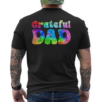 Tie Dye Dad Retro Distressed Grateful Dad Father's Day Men's T-shirt Back Print - Thegiftio UK