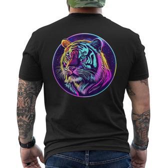 Tigre Cosmique Coloré T-shirt imprimé au dos - Cadeauxyz