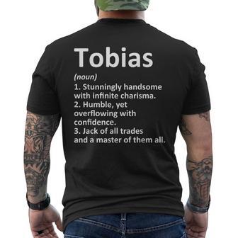 Tobias Definition Personalized Name Birthday Idea Men's T-shirt Back Print - Thegiftio UK