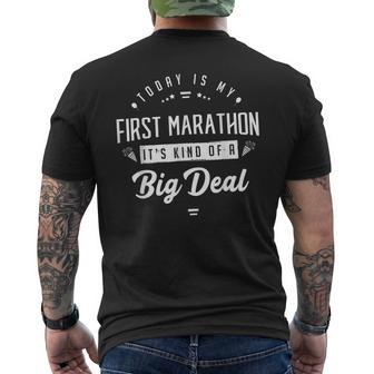 Today Is My First Marathon Runner Running Half Marathon Men's T-shirt Back Print - Thegiftio UK