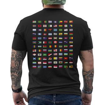Todos Los Países Banderas Del Mundo 287 Banderaiaje Internacional Camiseta Hombre Estampado Espalda - Regaloses