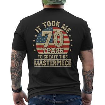 It Took Me 70 Years To Create 70Th Birthday Usa Flag Men's T-shirt Back Print - Thegiftio
