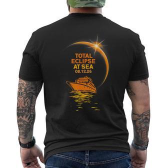 Total Eclipse At Sea 08 12 26 Solar Totality Eclipse Cruise Men's T-shirt Back Print - Thegiftio