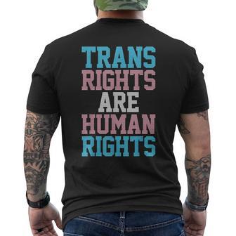 Trans Rights Are Human Rights Lgbtq トランスジェンダー フラッグ プライド メンズTシャツ バックプリント - Kawaiitshirt