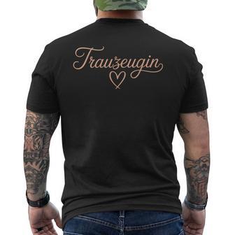 Trauzeugin Junggesellenabschied Hochzeit T-Shirt mit Rückendruck - Seseable