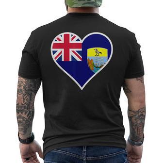 Tristan Da Cunha Regalos De Corazón Con La Bandera De Tristan Da Cunha Camiseta Hombre Estampado Espalda - Regaloses