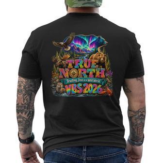 True North Trusting Jesus In A Wild World Vbs 2026 Church Men's T-shirt Back Print - Thegiftio UK
