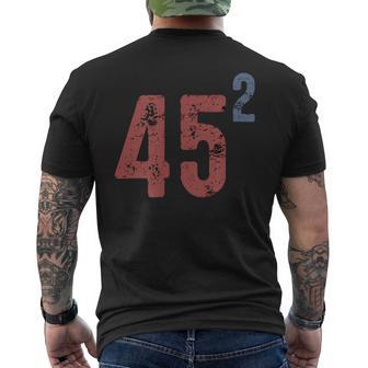 Trump 45Quared Pro Trump 2 Terms T-shirt da uomo con stampa posteriore - Novitaregali