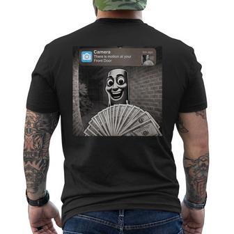 Tung Tung Tung Sahur Motion At Your Front Door Italian Meme Men's T-shirt Back Print | Mazezy