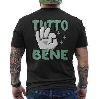 Tutto Bene イタリアの手のジェスチャー面白い引用イタリア 長袖tシャツ メンズTシャツ バックプリント - Kawaiitshirt