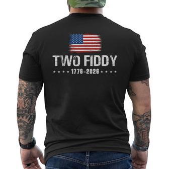 Two Fiddy 1776 2026 250Th Anniversary 4Th Of July Patriotic Men's T-shirt Back Print - Thegiftio UK