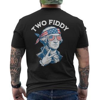 Two Fiddy 250 George Washington 4Th Of July Men's T-shirt Back Print - Thegiftio UK