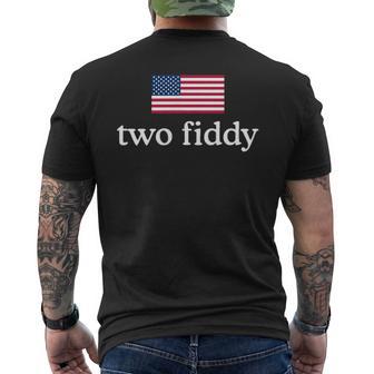 Two Fiddy 4Th Of July Patriotic 2 Fiddy Front&Back Men's T-shirt Back Print - Thegiftio UK