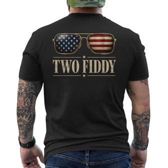 Two Fiddy Usa Flag Sunglasses 250Th Anniversary Men's T-shirt Back Print - Thegiftio UK