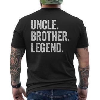 Uncle Brother Legend Vintage Distressed Bold Uncle Graphic Men's T-shirt Back Print - Thegiftio UK