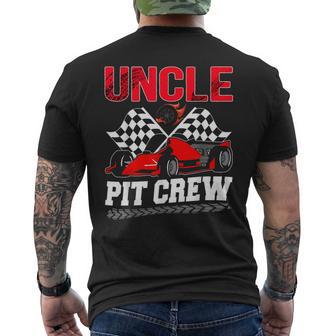 Uncle Pit Crew Racing Family Race Car Birthday Boy Men's T-shirt Back Print - Thegiftio UK
