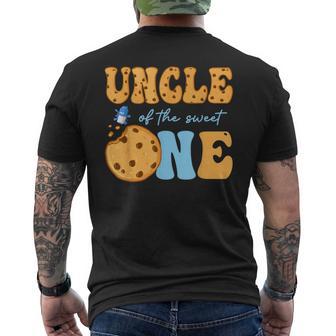 Uncle Of The Sweet One Cookies And Milk Birthday Party Men's T-shirt Back Print - Thegiftio UK