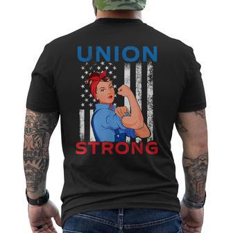 Union Strong Labor Day Skilled Union Worker Men's T-shirt Back Print - Thegiftio UK