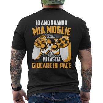 Uomo Gamingideogiocatore Controller Marito Amo Iideogiochi T-shirt da uomo con stampa posteriore - Novitaregali