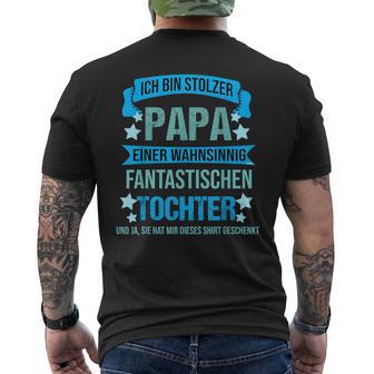 Uomo Ich Bintolzer Papa Papa Tochter Eltern Geschenkpruch T-shirt da uomo con stampa posteriore - Novitaregali