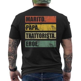 Uomo Trattorista Marito Papa Eroe Regalo Conducente Del Trattore T-shirt da uomo con stampa posteriore - Novitaregali