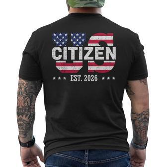 Us Citizenship 2026 Decoration Usa New American Citizen Men's T-shirt Back Print - Thegiftio UK