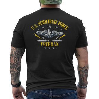 US Submarines Forces Veterans Day Silent Service Patriotic Men's T-shirt Back Print - Thegiftio UK