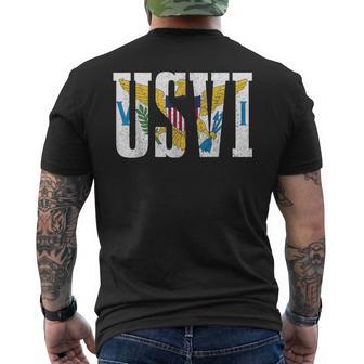Us Virgin Islands Usvi Flag Pride Souvenir Men's T-shirt Back Print - Thegiftio UK