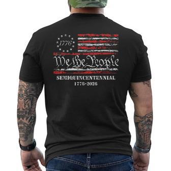 Usa 250 Years 1776-2026 We The People Semiquincentennial Men's T-shirt Back Print - Thegiftio UK