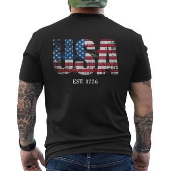 Usa American Flag Patriotic America Pride 1776 4Th Of July Men's T-shirt Back Print - Thegiftio UK