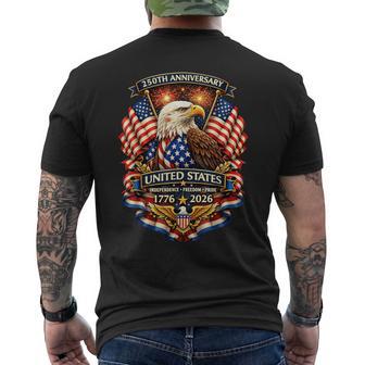 Usa Independence 250Th Anniversary 1776 2026 4Th Of July Men's T-shirt Back Print - Thegiftio