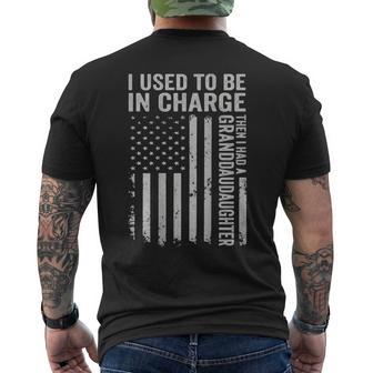 I Used To Be In Charge Then I Had A Granddaughter Us Flag Men's T-shirt Back Print - Thegiftio UK