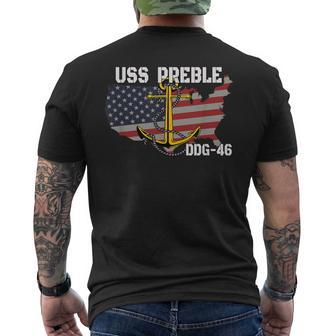 Uss Preble Ddg-46 Destroyer Veterans Day Father Grandpa Dad Men's T-shirt Back Print - Thegiftio UK