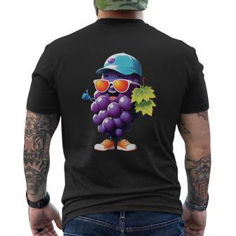 Uva Divertida Con Gafas Deol Y Gorra Camiseta Hombre Estampado Espalda - Regaloses