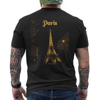 Vacaciones En Parísacaciones En Francia Torre Eiffel Camiseta Hombre Estampado Espalda - Regaloses